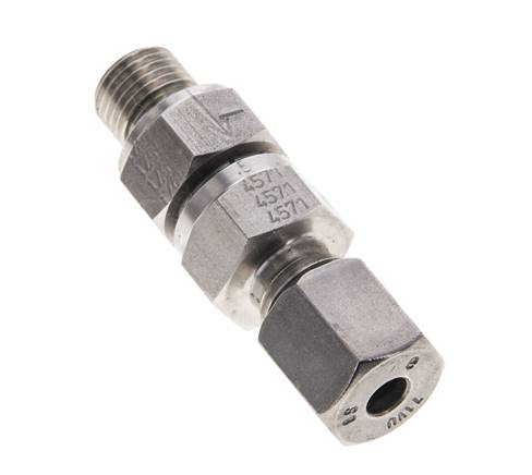 Hydraulic Check Valve Cutting Ring 6S (M14x1.5) & G1/4'' Male Stainless Steel 1-400bar (15-5800)psi Thread-Tube ISO 8434-1