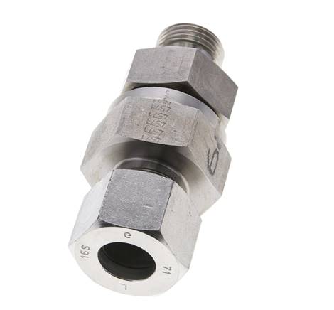 Hydraulic Check Valve Cutting Ring 16S (M24x1.5) & G1/2'' Male Stainless Steel 1-400bar (15-5800)psi Thread-Tube ISO 8434-1