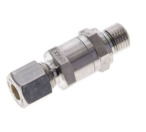 Hydraulic Check Valve Compression Ring 8L (M14x1.5) & G1/4'' Male Stainless Steel 1-250bar (15-3625)psi Thread-Tube ISO 8434-1