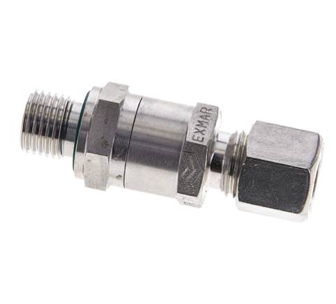 Hydraulic Check Valve Compression Ring 8L (M14x1.5) & G1/4'' Male Stainless Steel 1-250bar (15-3625)psi Thread-Tube ISO 8434-1
