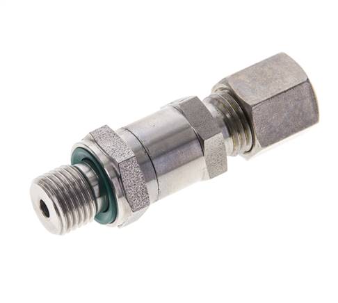 Hydraulic Check Valve Compression Ring 6S (M14x1.5) & G1/4'' Male Stainless Steel 1-400bar (15-5800)psi Thread-Tube ISO 8434-1