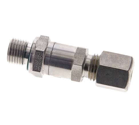 Hydraulic Check Valve Compression Ring 6S (M14x1.5) & G1/4'' Male Stainless Steel 1-400bar (15-5800)psi Thread-Tube ISO 8434-1