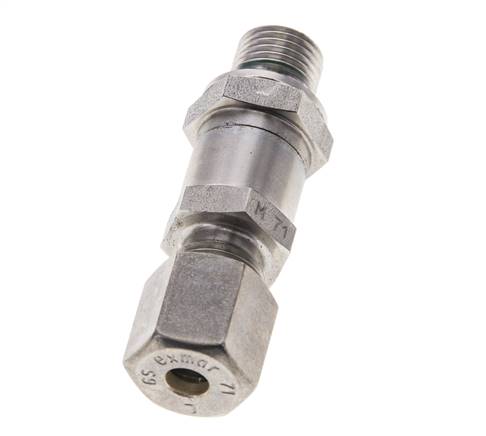 Hydraulic Check Valve Compression Ring 6S (M14x1.5) & G1/4'' Male Stainless Steel 1-400bar (15-5800)psi Thread-Tube ISO 8434-1