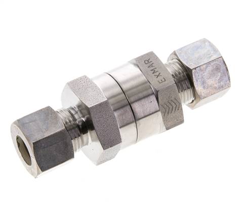 Hydraulic Check Valve Compression Ring 12L (M18x1.5) Stainless Steel 1-250bar (15-3625)psi ISO 8434-1