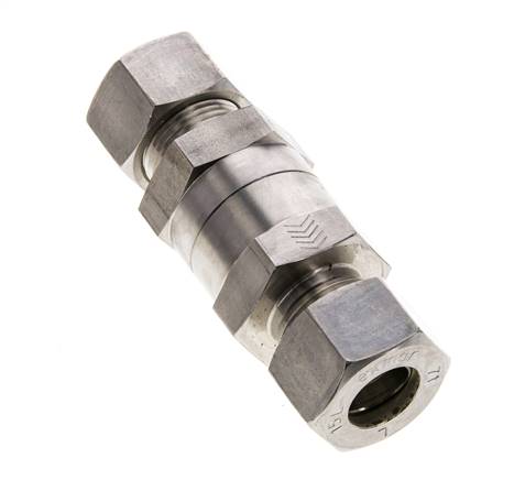 Hydraulic Check Valve Compression Ring 15L (M22x1.5) Stainless Steel 1-250bar (15-3625)psi ISO 8434-1