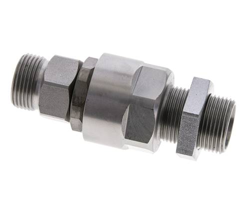 15L Zink plated Steel Ball-Guided Swivel Joint Cutting Fitting Bulkhead 315 bar NBR ISO 8434-1