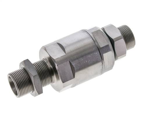18L Zink plated Steel Ball-Guided Swivel Joint Cutting Fitting Bulkhead 315 bar NBR ISO 8434-1