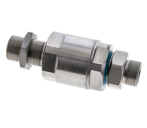 18L Zink plated Steel Ball-Guided Swivel Joint Cutting Fitting Bulkhead 315 bar NBR ISO 8434-1
