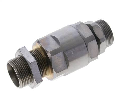 28L Zink plated Steel Ball-Guided Swivel Joint Cutting Fitting Bulkhead 160 bar NBR ISO 8434-1