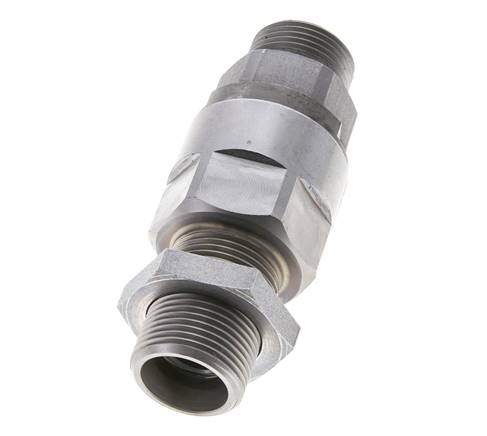 20S Zink plated Steel Ball-Guided Swivel Joint Cutting Fitting Bulkhead 350 bar NBR ISO 8434-1