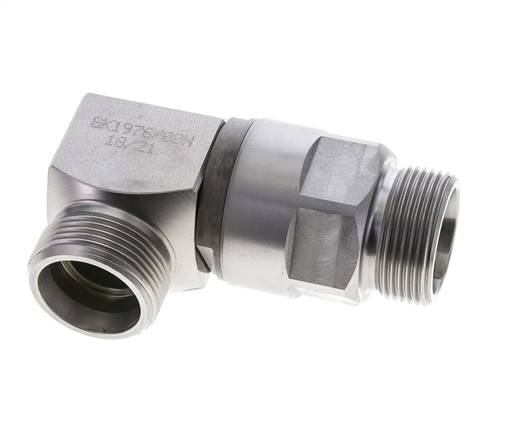 25S Zink plated Steel Elbow Ball-Guided Swivel Joint Cutting Fitting DN 20350 bar NBR ISO 8434-1