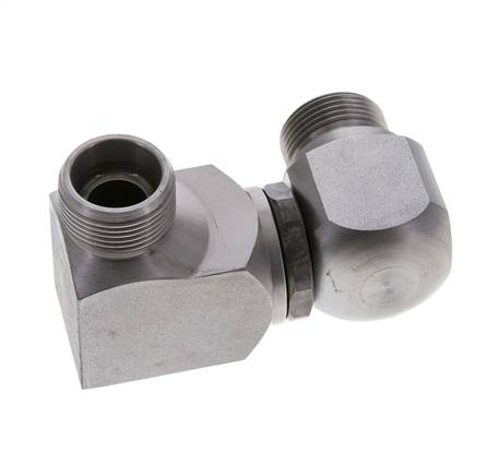 16S Zink plated Steel Ball-Guided Double Swivel Joint Cutting Fitting DN 12350 bar NBR ISO 8434-1