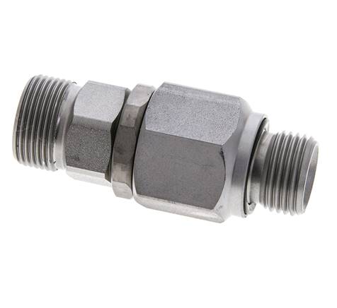 16S & G1/2'' Zink plated Steel Ball-Guided Swivel Joint Cutting Fitting with Male Threads DN 12350 bar NBR ISO 8434-1