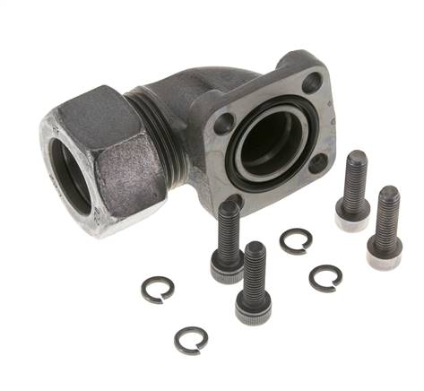 LK 40 Elbow Pump Flange Malleable cast iron with 22L (M30x2)