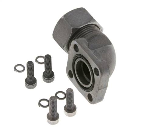 LK 40 Elbow Pump Flange Malleable cast iron with 22L (M30x2)