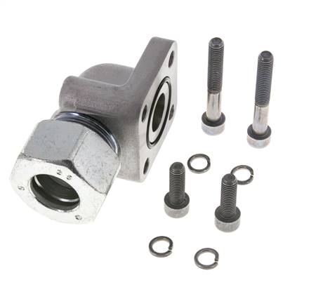 LK 55 Elbow Pump Flange Malleable cast iron with 25S (M36x2)