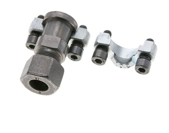 1/2'' SAE Flange 3000 PSI Steel with 16S (M24x1.5) ISO 6162-1