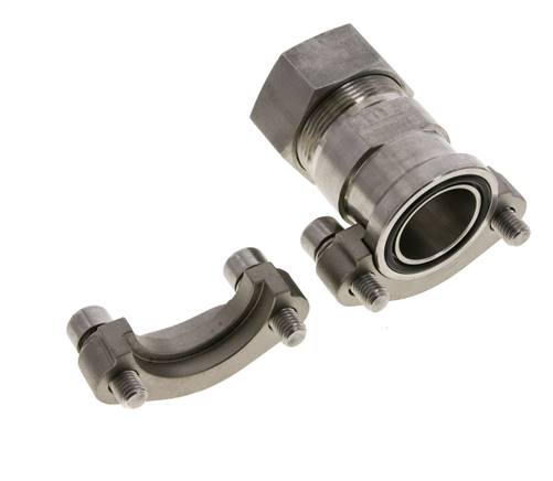 1-1/4'' SAE Flange 3000 PSI Stainless Steel with 35L (M45x2) ISO 6162-1