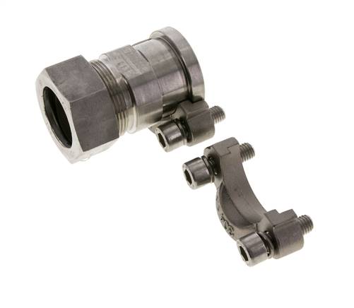 1-1/4'' SAE Flange 3000 PSI Stainless Steel with 35L (M45x2) ISO 6162-1