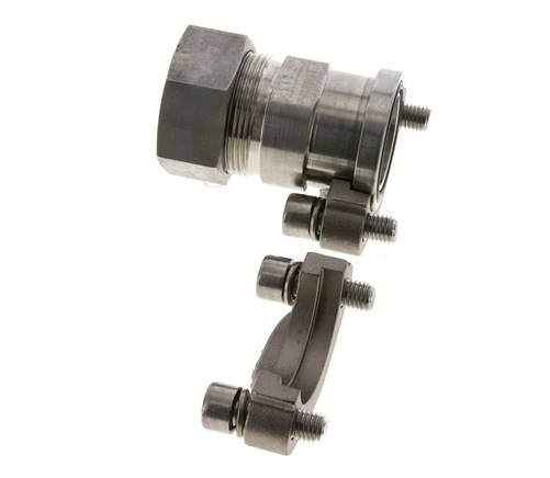 1-1/4'' SAE Flange 3000 PSI Stainless Steel with 35L (M45x2) ISO 6162-1