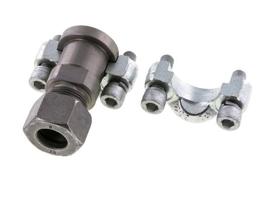 3/4'' SAE Flange 6000 PSI Steel with 20S (M30x2) ISO 6162-2