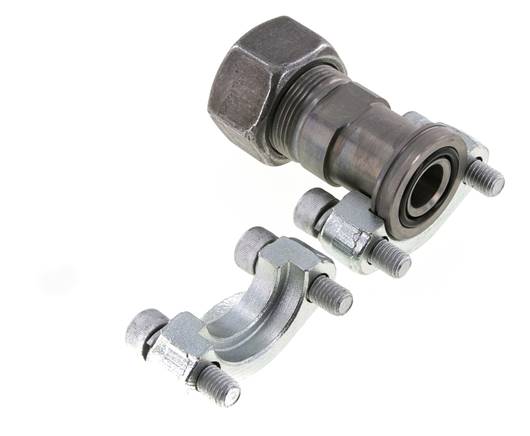 3/4'' SAE Flange 6000 PSI Steel with 25S (M36x2) ISO 6162-2