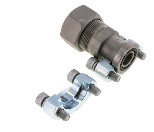 3/4'' SAE Flange 6000 PSI Steel with 30S (M42x2) ISO 6162-2
