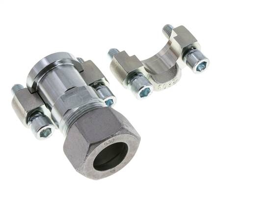 1'' SAE Flange 6000 PSI Steel with 30S (M42x2) ISO 6162-2