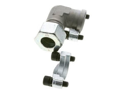 1'' Elbow SAE Flange 3000 PSI Steel with 25S (M36x2) ISO 6162-1