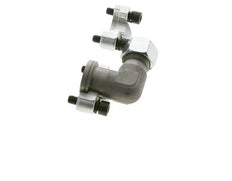 3/4'' Elbow SAE Flange 6000 PSI Steel with 20S (M30x2) ISO 6162-2