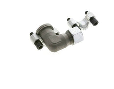 3/4'' Elbow SAE Flange 6000 PSI Steel with 20S (M30x2) ISO 6162-2
