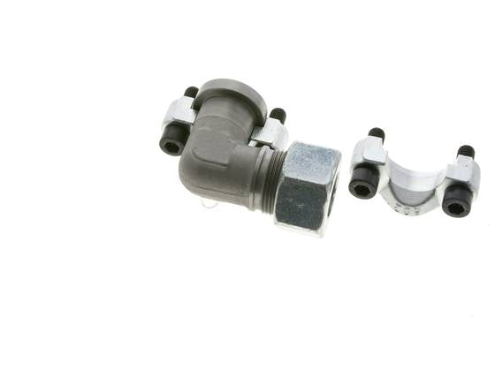 3/4'' Elbow SAE Flange 6000 PSI Steel with 25S (M36x2) ISO 6162-2