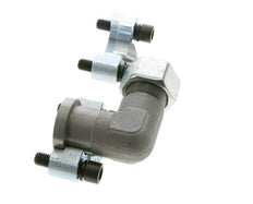 1'' Elbow SAE Flange 6000 PSI Steel with 25S (M36x2) ISO 6162-2
