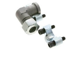 1'' Elbow SAE Flange 6000 PSI Steel with 25S (M36x2) ISO 6162-2