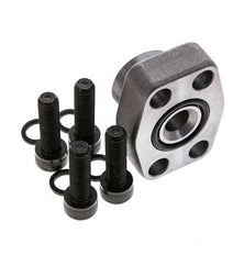 3/4'' SAE Flange 3000 PSI Plain Steel with G1/2'' Female Threads ISO 6162-1
