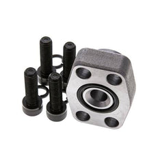 3/4'' SAE Flange 3000 PSI Plain Steel with G1/2'' Female Threads ISO 6162-1