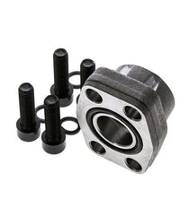 1'' SAE Flange 3000 PSI Plain Steel with G1'' Female Threads ISO 6162-1
