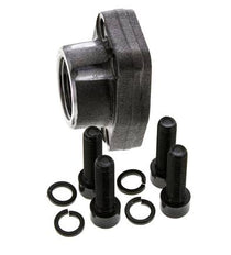 1'' SAE Flange 3000 PSI Plain Steel with G1'' Female Threads ISO 6162-1