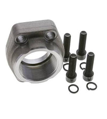 2'' SAE Flange 3000 PSI Plain Steel with G2'' Female Threads ISO 6162-1