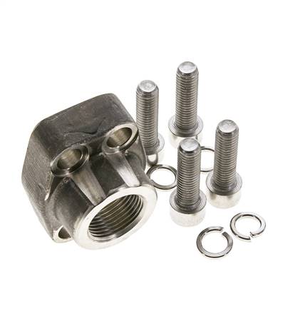 3/4'' SAE Flange 3000 PSI Stainless Steel with G3/4'' Female Threads ISO 6162-1