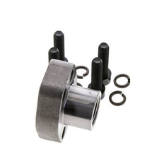 1/2'' SAE Flange 6000 PSI Plain Steel with G1/2'' Female Threads ISO 6162-2