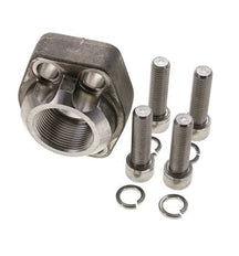 1-1/4'' SAE Flange 6000 PSI Stainless Steel with G1-1/4'' Female Threads ISO 6162-2
