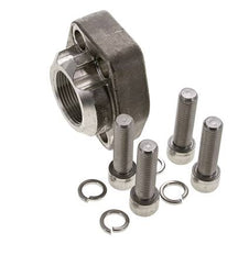 1-1/4'' SAE Flange 6000 PSI Stainless Steel with G1-1/4'' Female Threads ISO 6162-2