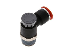 Flow Control Valve Meter-In Elbow 10 mm - R3/8'' Brass/PA 66 Locknut