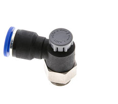 Flow Control Valve Meter-Out Elbow 10 mm - G1/4'' Brass/PA 66 Locknut