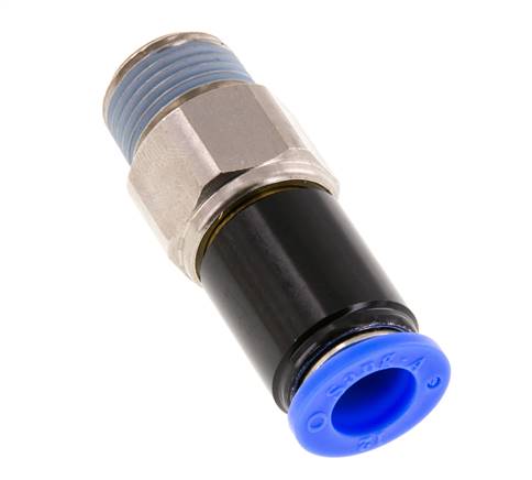12mm & R1/2'' Swivel Joint Push-In-Male Threads Nickel-Plated Brass/PBT NBR Rotatable