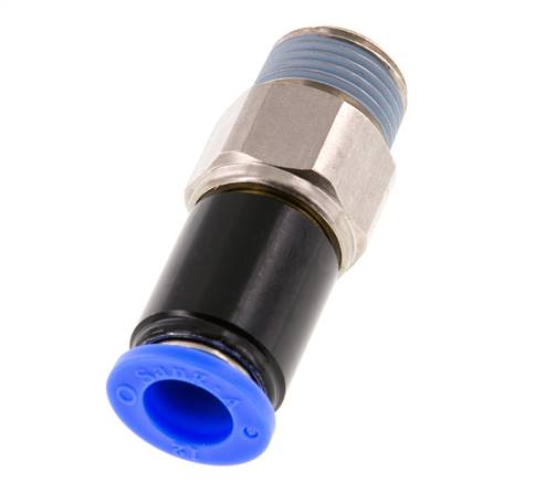 12mm & R1/2'' Swivel Joint Push-In-Male Threads Nickel-Plated Brass/PBT NBR Rotatable