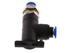2-Way Elbow Ball Valve 10 mm Plastic/Brass Bulkhead
