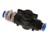 2-Way Straight Ball Valve 10 mm Plastic/Brass Bulkhead