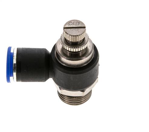 Flow Control Silencer Meter-Out Elbow 12 mm - G1/2'' Brass/PA 66
